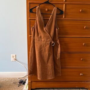 Copper Key Brown Backless Wrap Dress